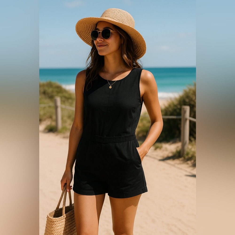 Aritzia Babaton Black Ozzy Romper